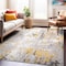 World Rug Gallery Distressed Abstract Yellow/Gray/Ivory Area Rug 5'x7' 2085YELLOW5X7 - alternate 9